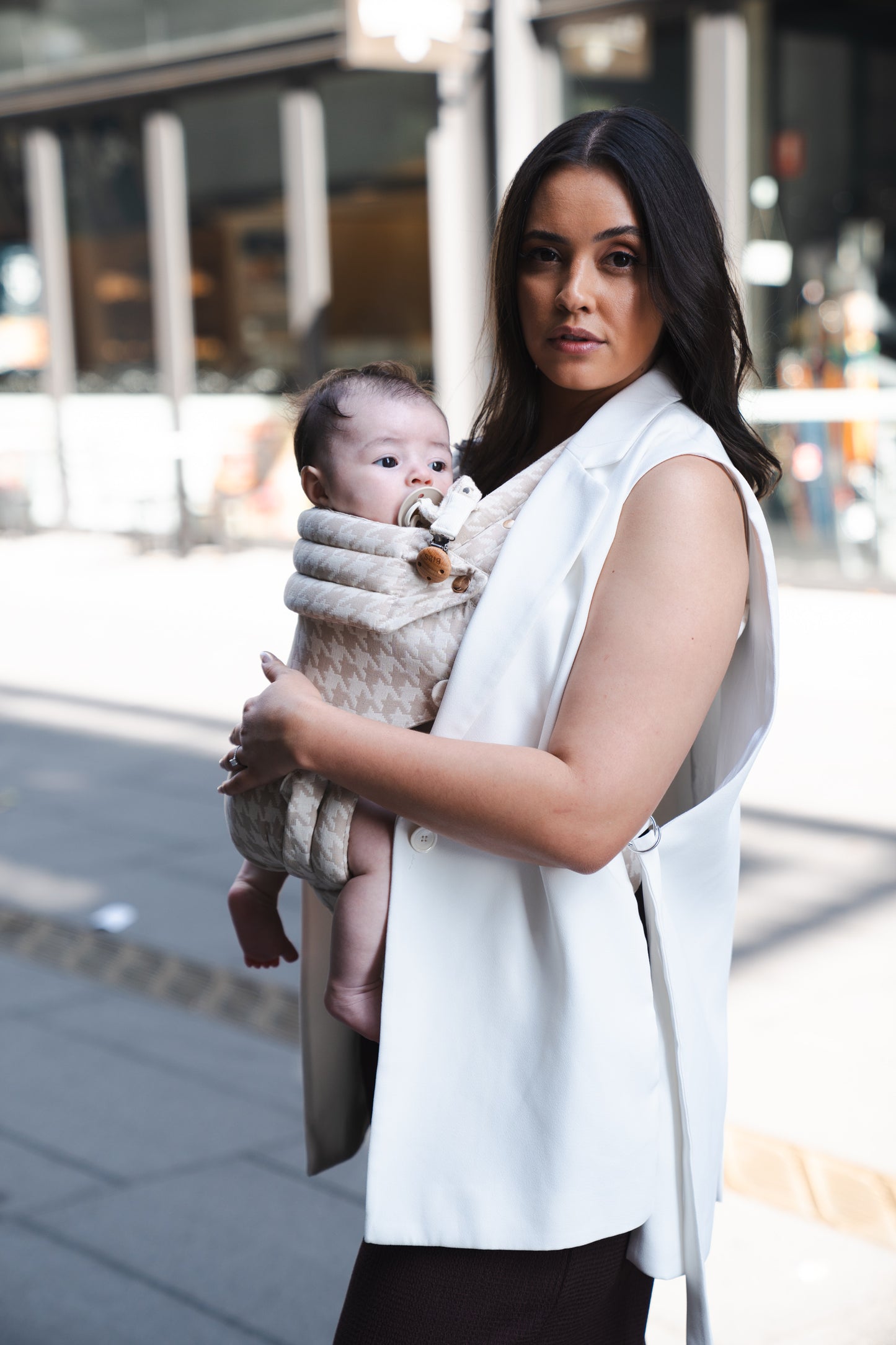 Baby Carrier Beige Tweed